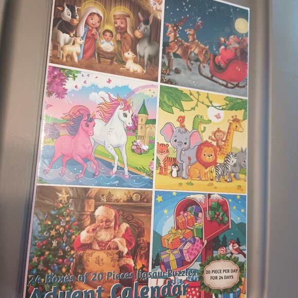 Advent Calendar Christmas Scene 24 Days Jigsaw Puzzles Countdown - Picture 1 of 9